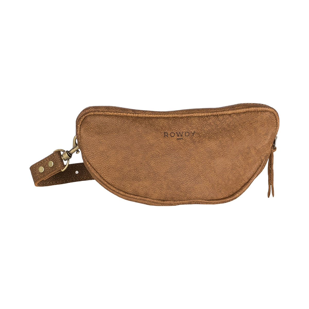 Mountain Brown Leather Bum Bag, Velvety Nubuck