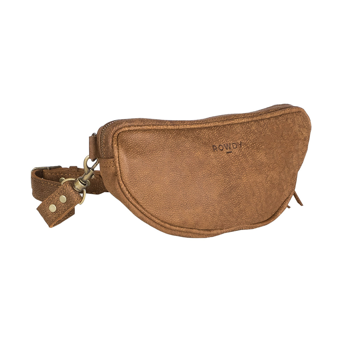 Mountain Brown Leather Bum Bag, Velvety Nubuck