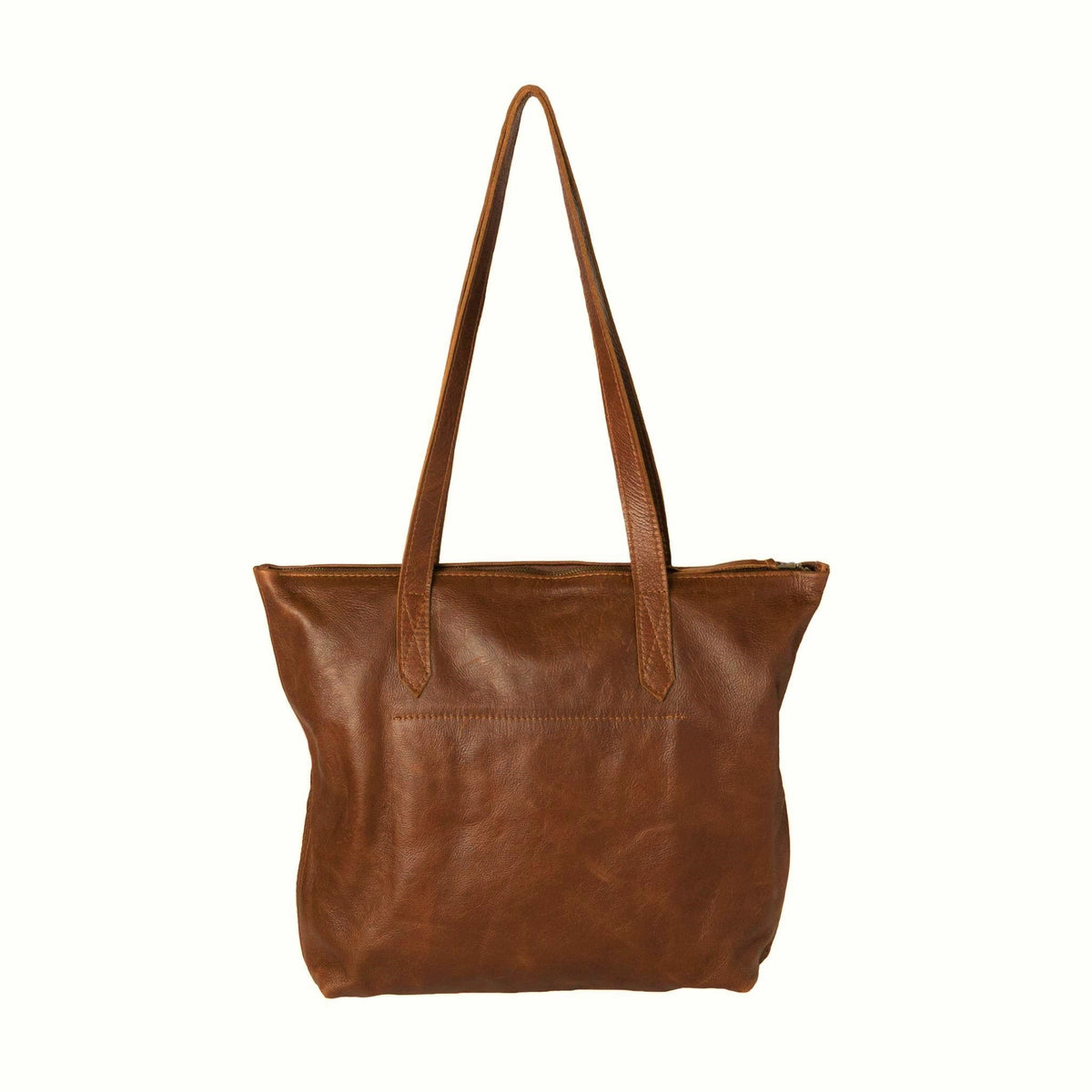 Tote Bag in Rich, Brown Cedar Leather | Leather Tote Bags | ROWDY BAGS